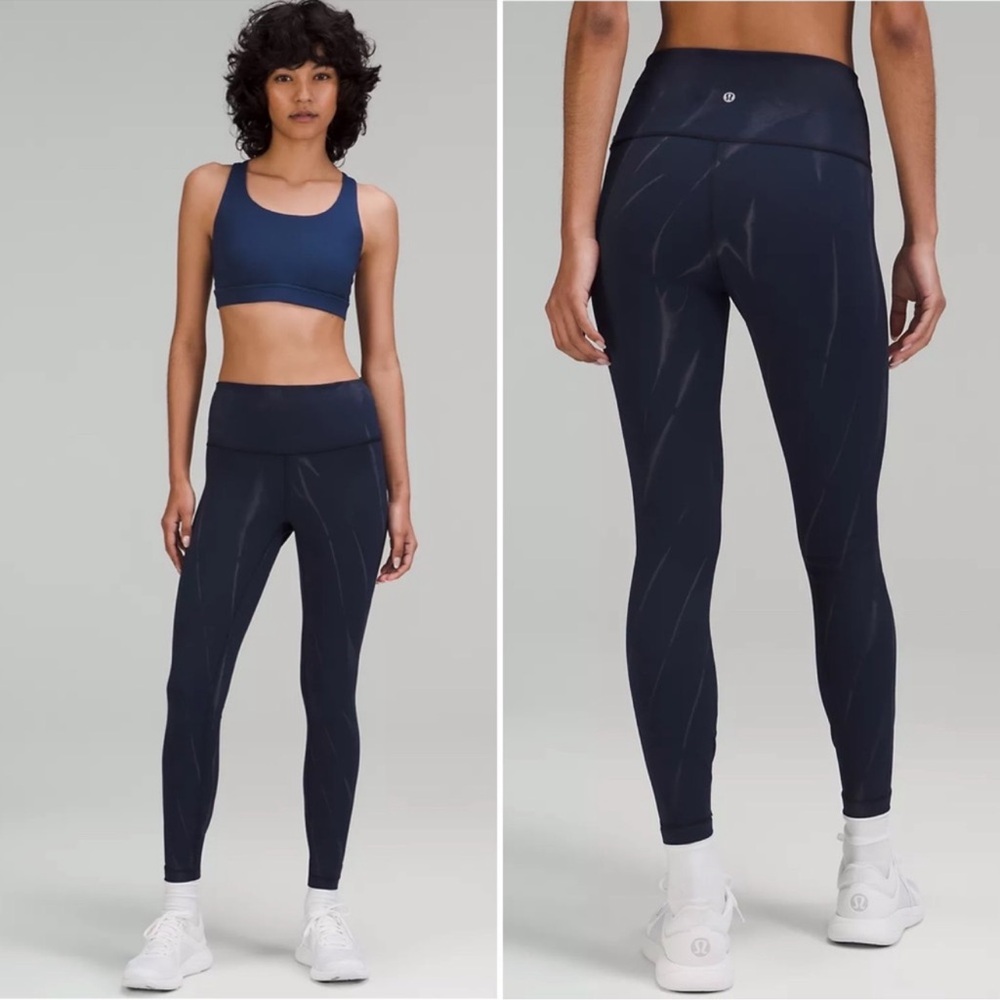 Lululemon Wunder Train High Rise 25" Fade Blue Leggings Tights Pants